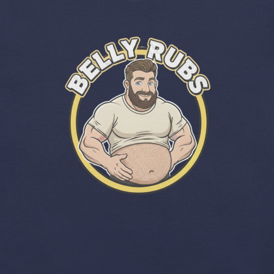 Belly Rubs Bear Edition LGBTQ bear community Pride shirt with bold playful design