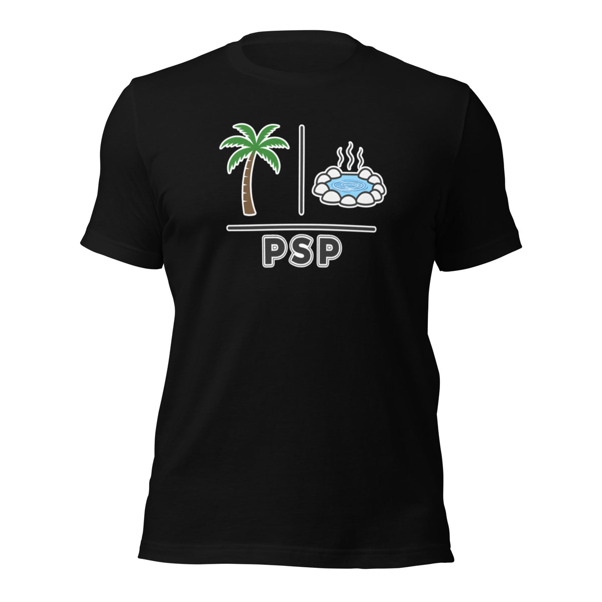 Graphic Tee depicting a puzzle that represents Palm Springs with the airport code listed belos