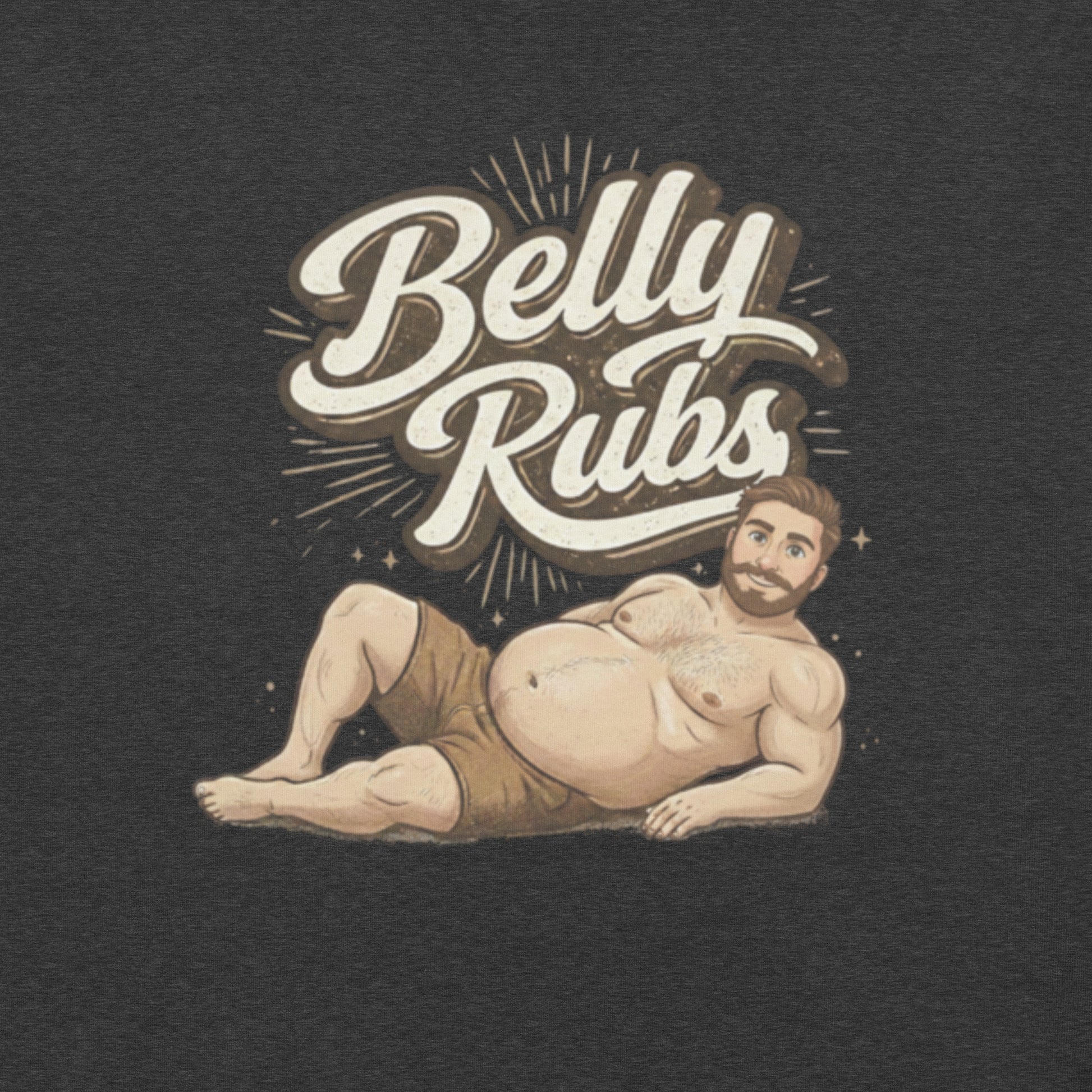 Belly Rubs Big-Belly Edition LGBTQ bear Pride shirt celebrating body positivity