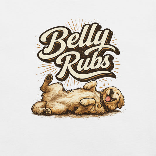 Belly Rubs Golden Retriever Edition LGBTQ Pride shirt with playful dog-inspired graphic
